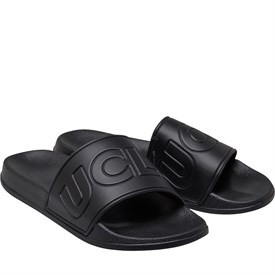 Ucla Heren Logo Slide Sandalen Zwart ucla kopen in de aanbieding