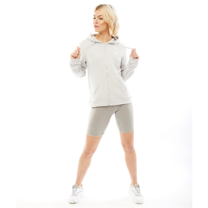 11 Degrees Sweats à Capuche Core Femme Gris Clair