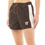 11 Degrees Womens Panel Shell Shorts Black/White/Vermillion Orange