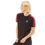 11 Degrees Womens Ringer T-Shirt Black/Ski Patrol Red