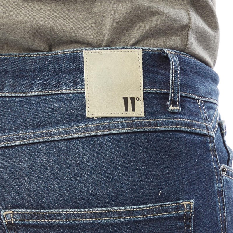 11 Degrees Jean Skinny Homme Bleu Moyen