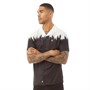 11 Degrees Mens Paint Stroke Short Sleeve Resort Shirt Black/White