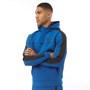 11 Degrees Mens Space Dye Pull Over Hooded Track Top Blue/Black