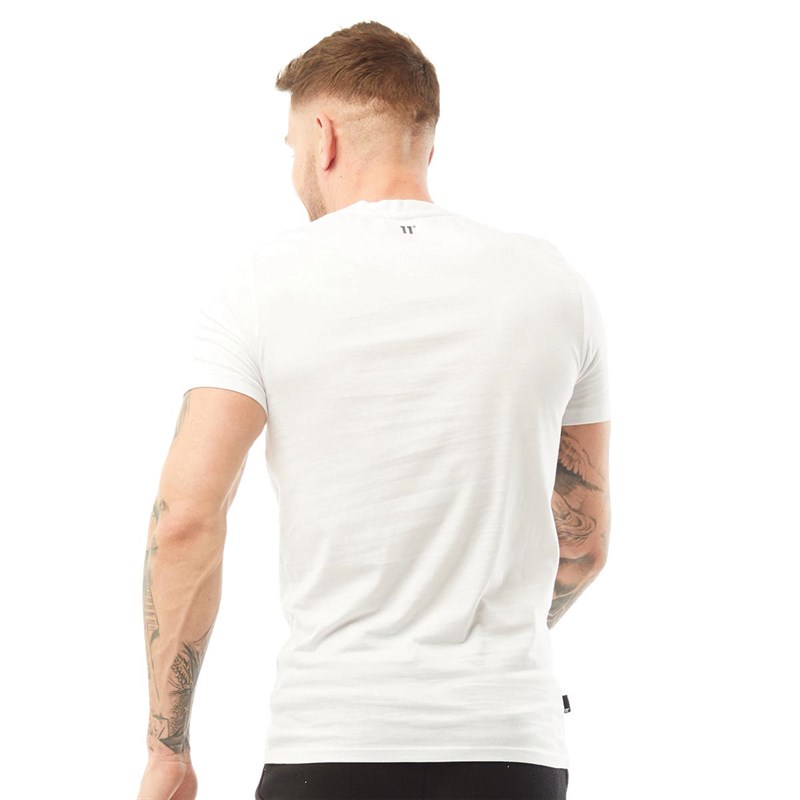 11 Degrees Męskie Astro T-shirty Biały