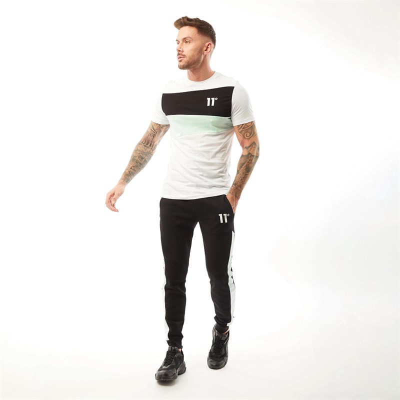 11 Degrees Męskie Astro T-shirty Biały