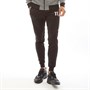 11 Degrees Mens Cut And Sew Prince Of Wales Poly Track Pants Black/White