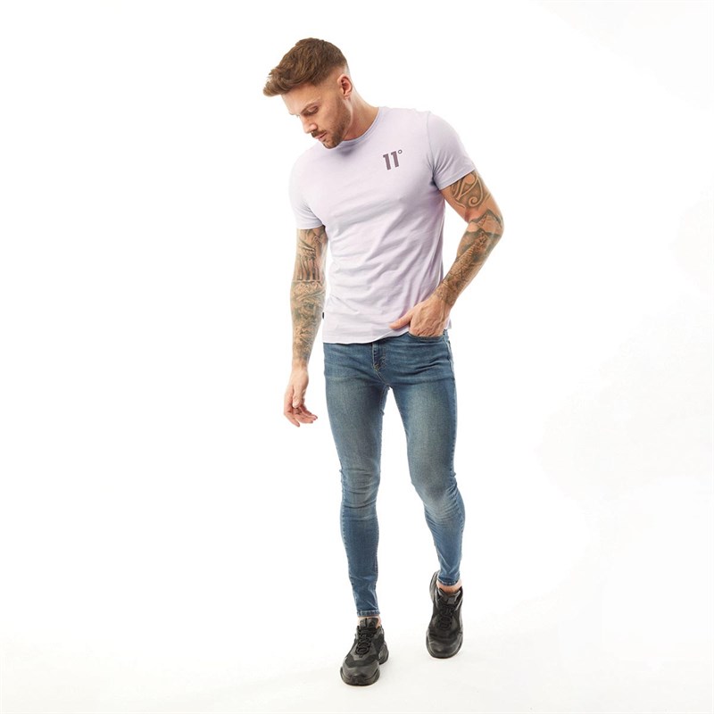 11 Degrees Mens Core T-Shirt Evening Haze Lilac