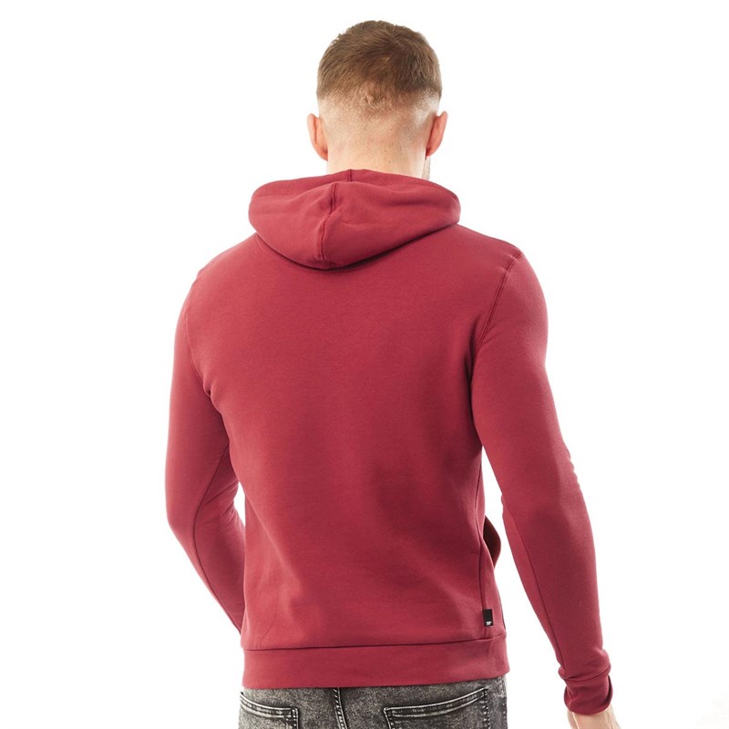 11 Degrees Mens Core Pullover Hoodie Brick Red