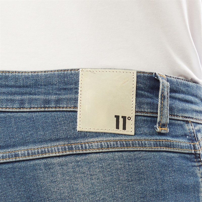 11 Degrees Jean Skinny Homme Bleu Moyen