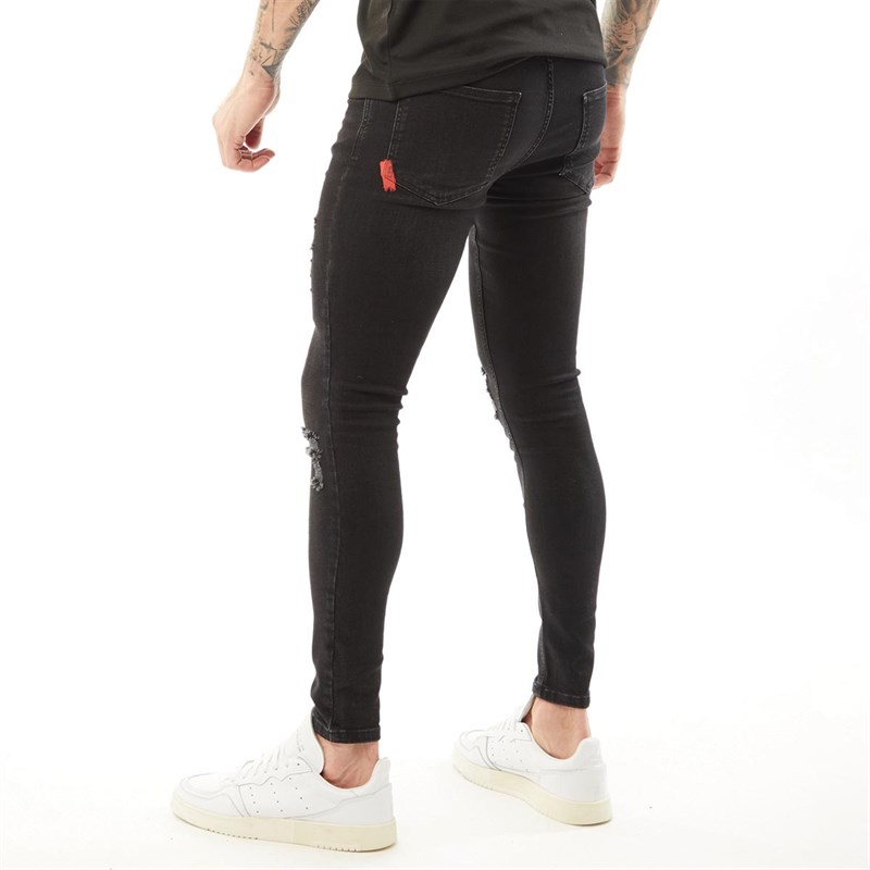 11 Degrees Herrer Skinny Jeans Sort
