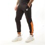 11 Degrees Mens Ribbed Poly Track Pants Black/Blaze Orange
