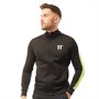 11 Degrees Mens Dot Fade Panelled Poly Track Top Black/Lime Green/White