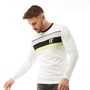 11 Degrees Mens Mercury Mesh Print Cut And Sew Sweatshirt White