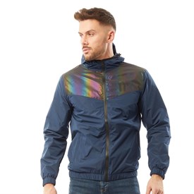 Buy 11 Degrees Mens Irridescent Reflective Windbreaker Jacket Insignia Irridescent