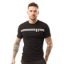 11 Degrees Mens Chest Stripe Muscle Fit Ringer T-Shirt Black/White