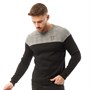 11 Degrees Mens Prince Of Wales Cut And Sew Sweatshirt Black/White