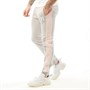 11 Degrees Mens Colour Block Piped Joggers Regular Fit Vapour Grey/Peach Blush/White