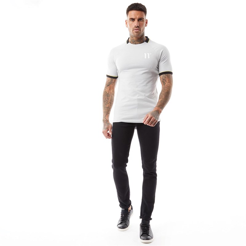 11 Degrees Herren T-Shirts Hellgrau