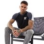 11 Degrees Heren Cut And Sew Muscle Fit T-shirts Zwart