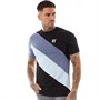 11 Degrees T-Shirts Diagonal Cut And Sew Homme Noir