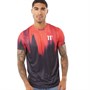 11 Degrees Mens Fade T-Shirt Black / Red