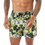 11 Degrees Mens All Over Print Swim Shorts Black / White / Yellow