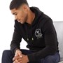 11 Degrees Mens World Graphic Pullover Hoodie Black / White / Limeaide