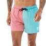 11 Degrees Mens All Over Print Swim Shorts Berry Mist / Teal