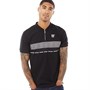11 Degrees Polos à manches courtes Check Panel Homme Noir