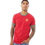 11 Degrees Mens Ringer T-Shirt Ski Patrol Red / Bright Green