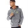 11 Degrees Sweats à Capuche Acid Wash Pullover Homme Gris Délavé