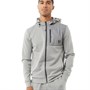 11 Degrees Mens Contrast Pocket Poly Hooded Track Top Silver/Silver Reflective