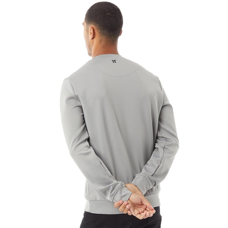 11 Degrees Mens Contrast Pocket Poly Long Sleeve Top Silver/Silver Reflective