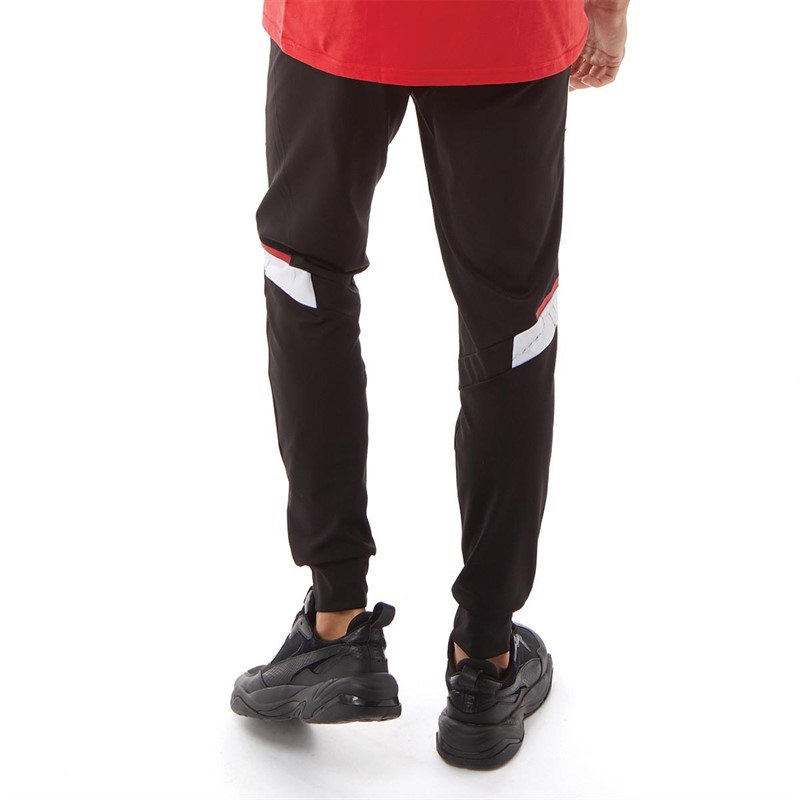 11 Degrees Mens Marble Print Track Pants White/Black/Ski Patrol Red