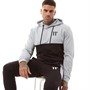 11 Degrees Herren Mixed Fabric Kapuzenpullover Schwarz