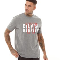 11 Degrees Mens Large Logo T-Shirt Charcoal Marl