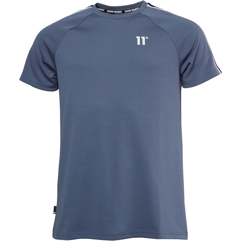 11 Degrees T-Shirts Homme Gris Bleu