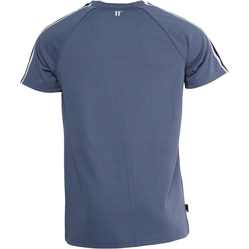 11 Degrees T-Shirts Homme Gris Bleu