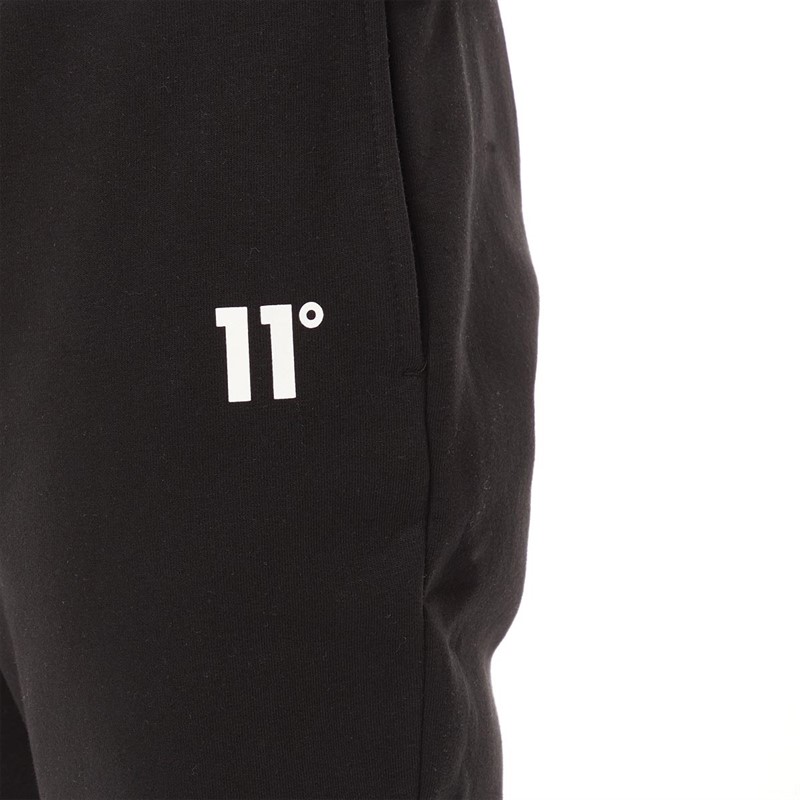 11 Degrees Pantalons de Jogging Homme Noir