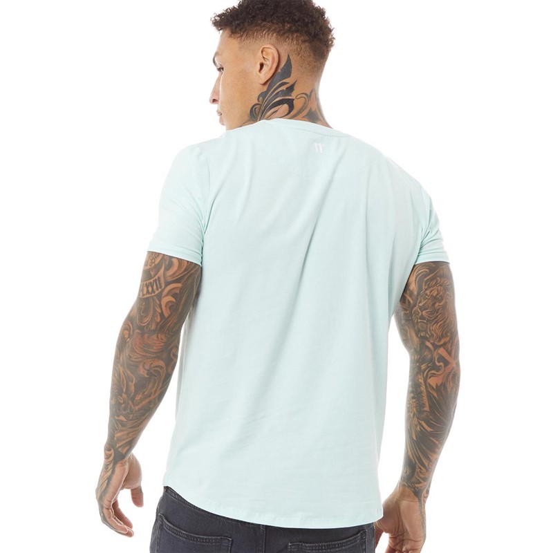 11 Degrees Herren Core Muscle Fit T-Shirts Hellgrün