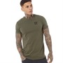 11 Degrees Mens Core Muscle Fit T-Shirt Khaki