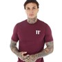 11 Degrees Mens Core T-Shirt Burgundy