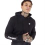 11 Degrees Mens Small Graphic Pullover Hoodie Black