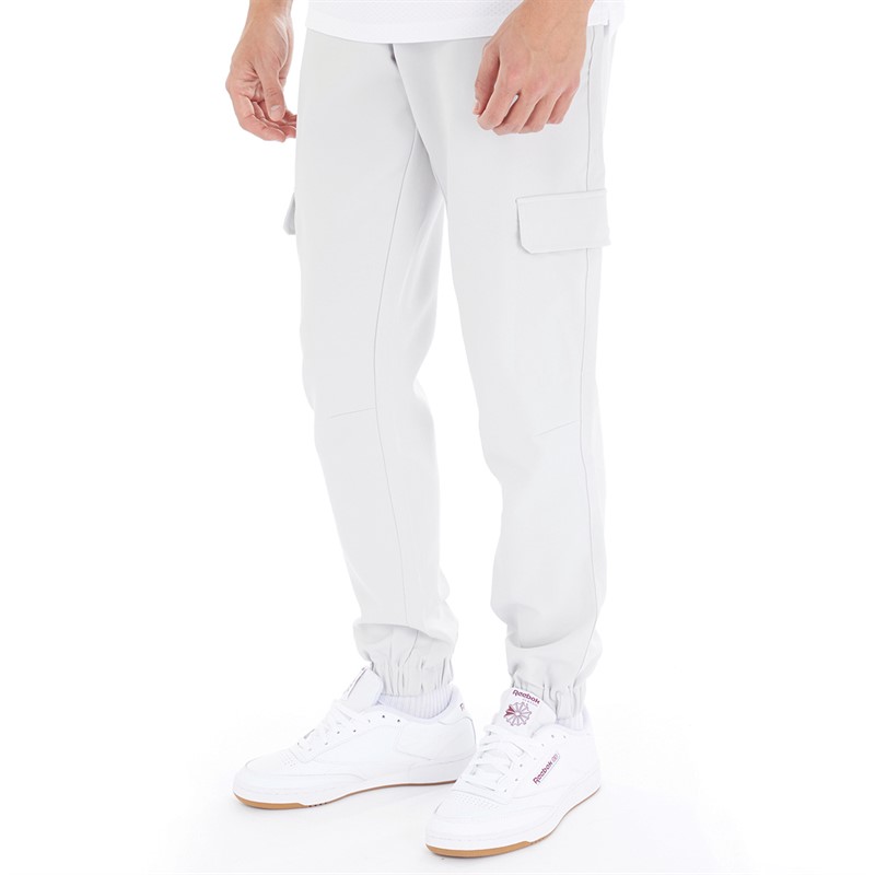 11 Degrees Mens Stretch Cuffed Cargo Trousers Vapour Grey