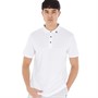 11 Degrees Mens Back Graphic Pique Polo White