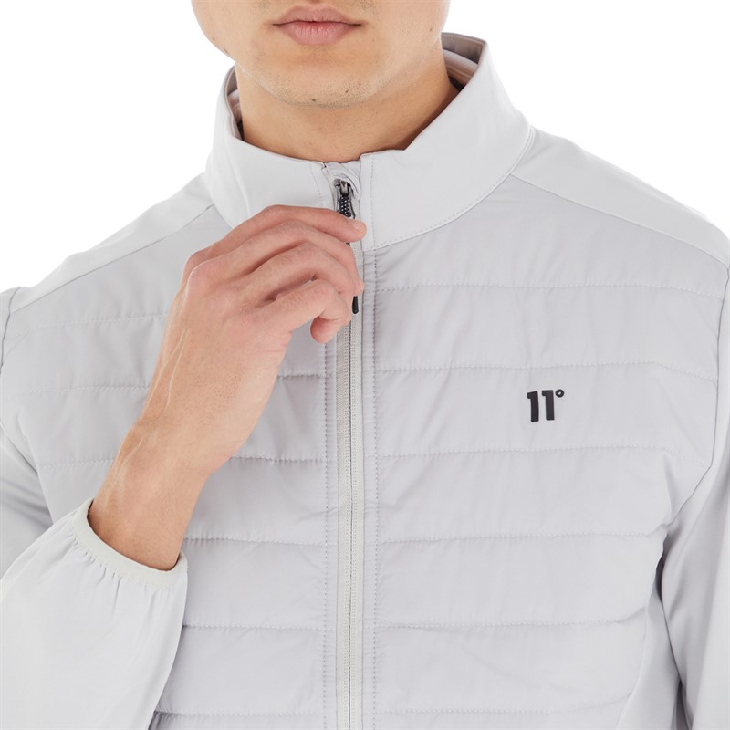 11 Degrees Mens Hybrid Lightweight Jacket Vapour Grey