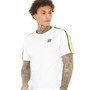 11 Degrees Mens Sleeve Panel Taped T-Shirt Safety Yellow/White