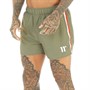 11 Degrees Mens Twin Colour Tape Swim Shorts Khaki