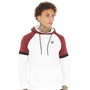 11 Degrees Mens Cut And Sew Pullover Hoodie White/Promegranate/Black