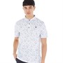 11 Degrees Mens Bubble Print Polo White